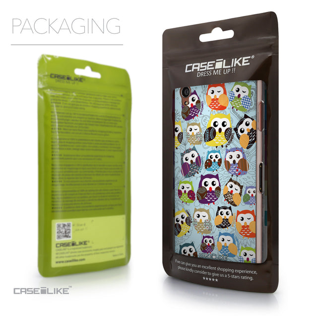 Packaging - CASEiLIKE Sony Xperia Z3 back cover Owl Graphic Design 3312
