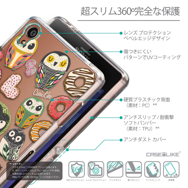 Details in Japanese - CASEiLIKE Sony Xperia Z3 back cover Owl Graphic Design 3315