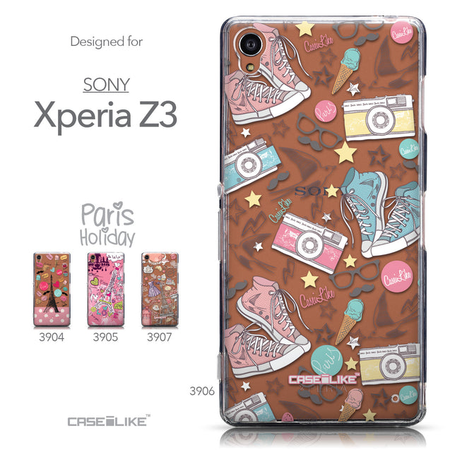 Collection - CASEiLIKE Sony Xperia Z3 back cover Paris Holiday 3906