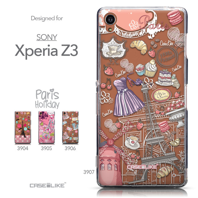 Collection - CASEiLIKE Sony Xperia Z3 back cover Paris Holiday 3907