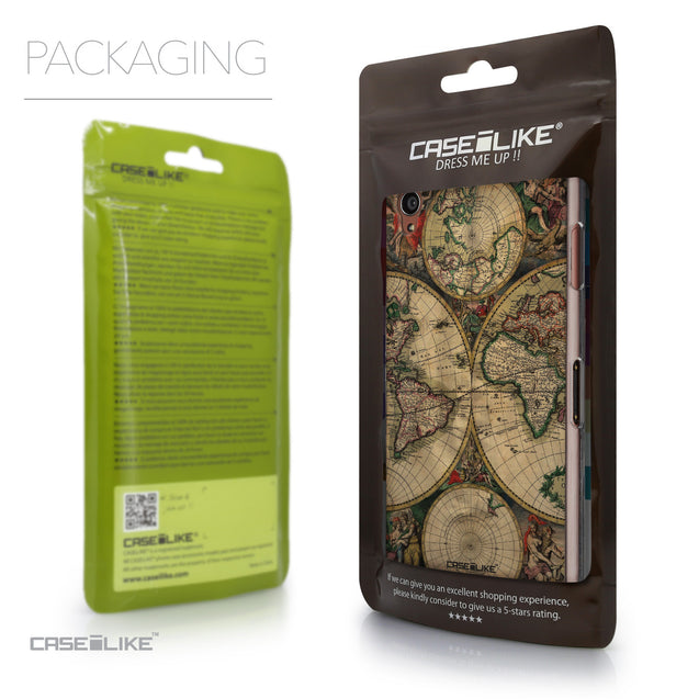 Packaging - CASEiLIKE Sony Xperia Z3 back cover World Map Vintage 4607