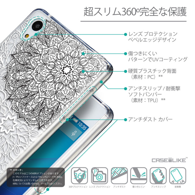 Details in Japanese - CASEiLIKE Sony Xperia Z3 Plus back cover Mandala Art 2093