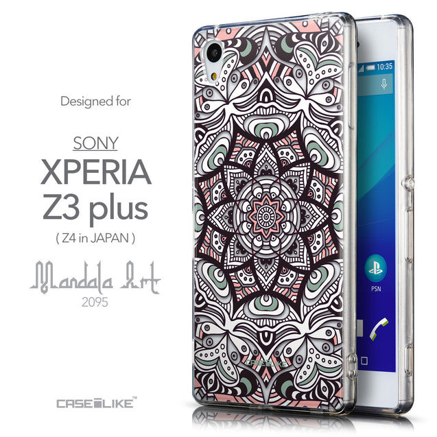 Front & Side View - CASEiLIKE Sony Xperia Z3 Plus back cover Mandala Art 2095
