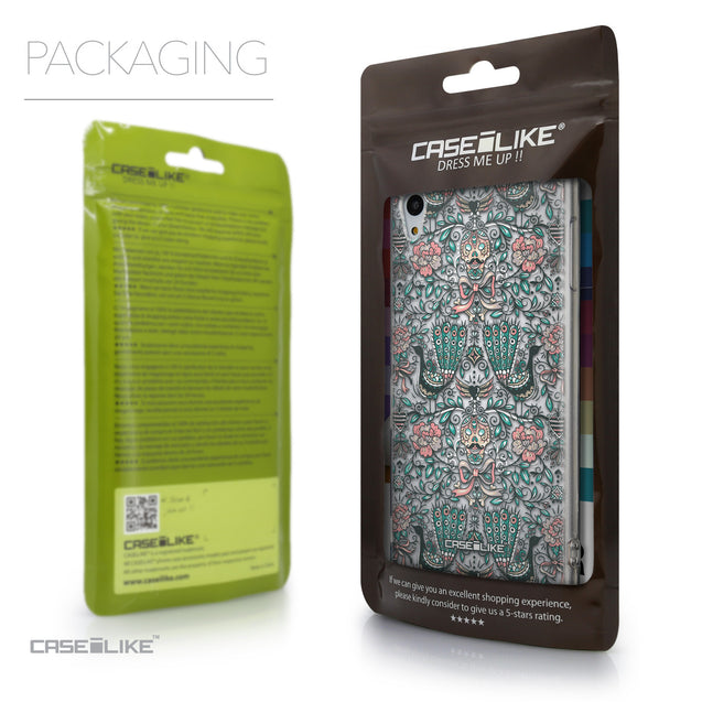 Packaging - CASEiLIKE Sony Xperia Z3 Plus back cover Roses Ornamental Skulls Peacocks 2226