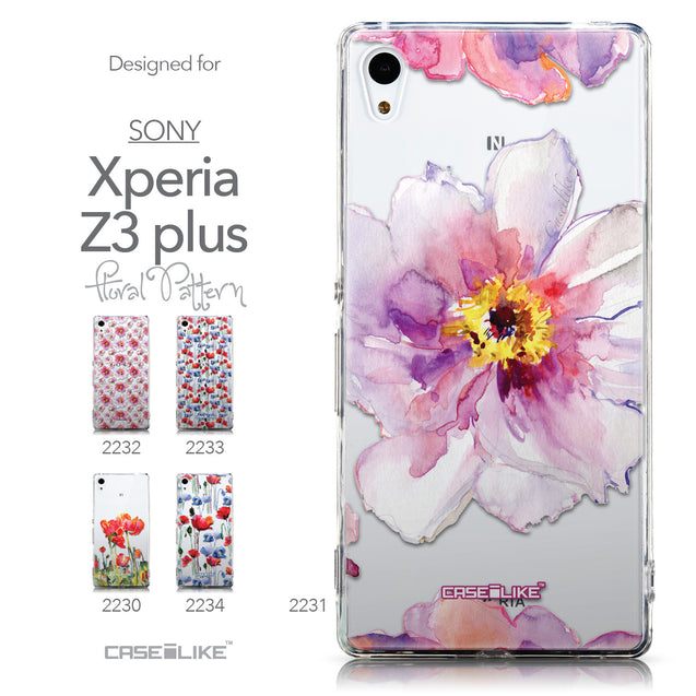 Collection - CASEiLIKE Sony Xperia Z3 Plus back cover Watercolor Floral 2231