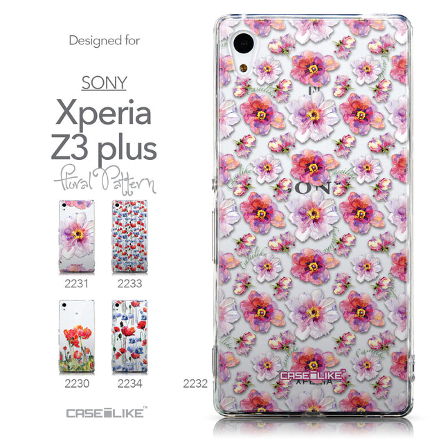 Collection - CASEiLIKE Sony Xperia Z3 Plus back cover Watercolor Floral 2232