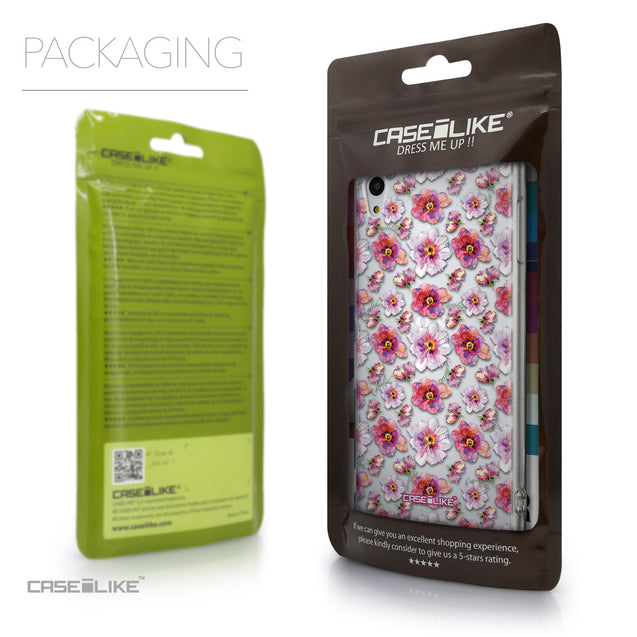 Packaging - CASEiLIKE Sony Xperia Z3 Plus back cover Watercolor Floral 2232