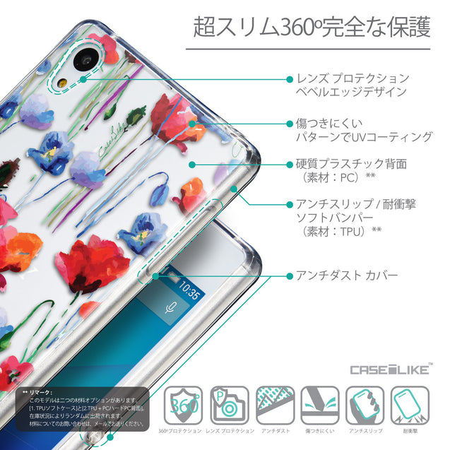 Details in Japanese - CASEiLIKE Sony Xperia Z3 Plus back cover Indian Line Art 2061