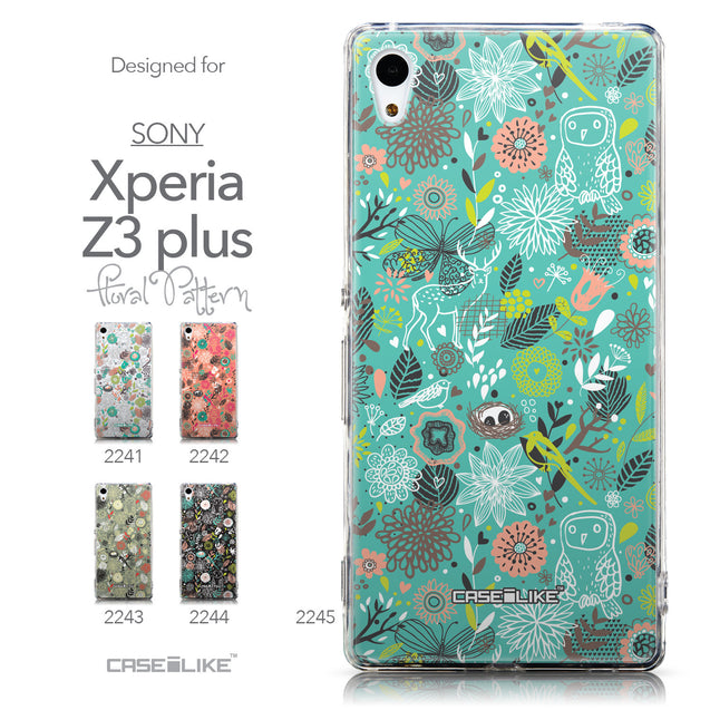 Collection - CASEiLIKE Sony Xperia Z3 Plus back cover Spring Forest Turquoise 2245