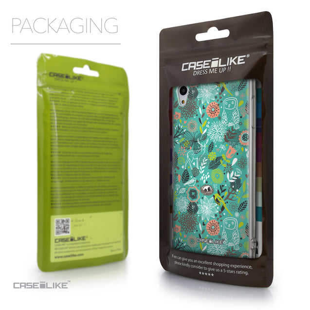 Packaging - CASEiLIKE Sony Xperia Z3 Plus back cover Spring Forest Turquoise 2245