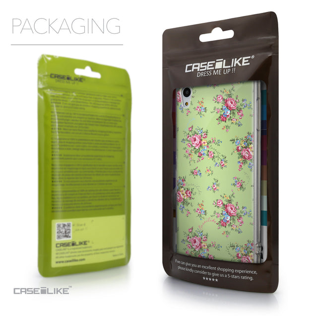 Packaging - CASEiLIKE Sony Xperia Z3 Plus back cover Floral Rose Classic 2262