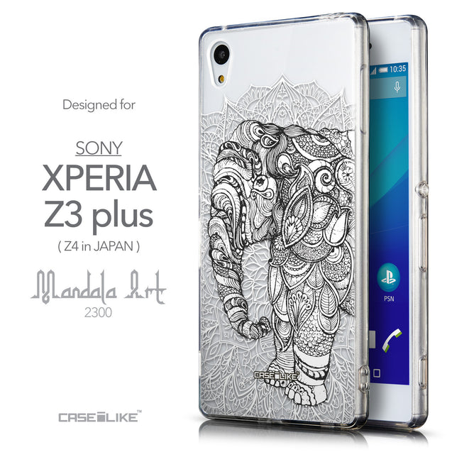 Front & Side View - CASEiLIKE Sony Xperia Z3 Plus back cover Mandala Art 2300