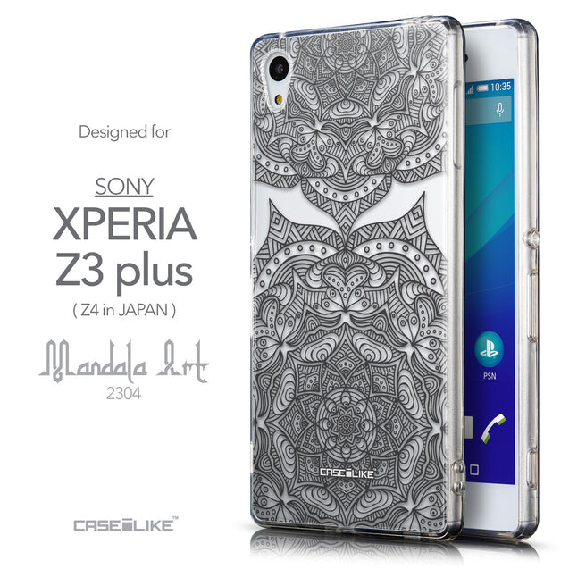 Front & Side View - CASEiLIKE Sony Xperia Z3 Plus back cover Mandala Art 2304