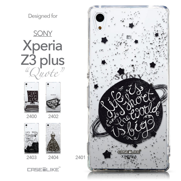Collection - CASEiLIKE Sony Xperia Z3 Plus back cover Quote 2401