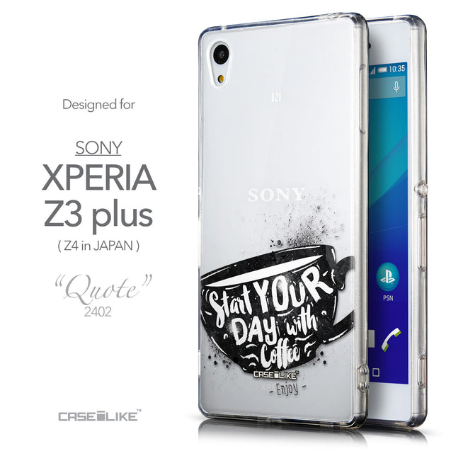 Front & Side View - CASEiLIKE Sony Xperia Z3 Plus back cover Quote 2402