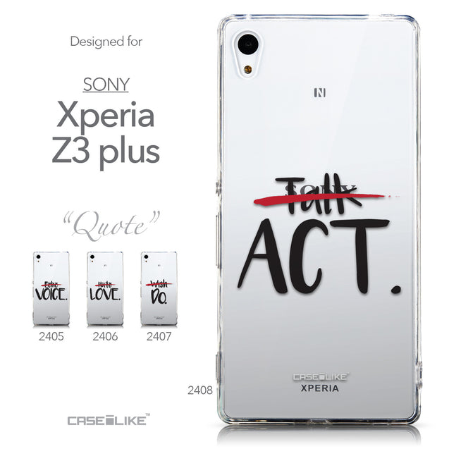 Collection - CASEiLIKE Sony Xperia Z3 Plus back cover Quote 2408