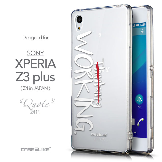 Front & Side View - CASEiLIKE Sony Xperia Z3 Plus back cover Quote 2411