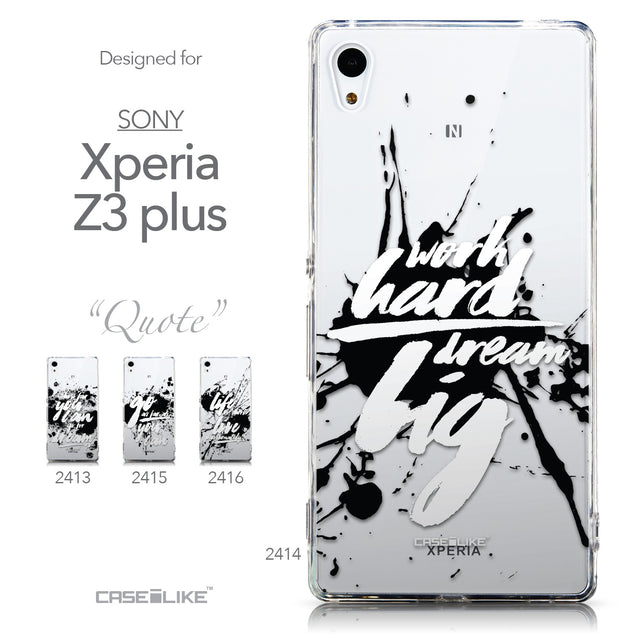 Collection - CASEiLIKE Sony Xperia Z3 Plus back cover Quote 2414