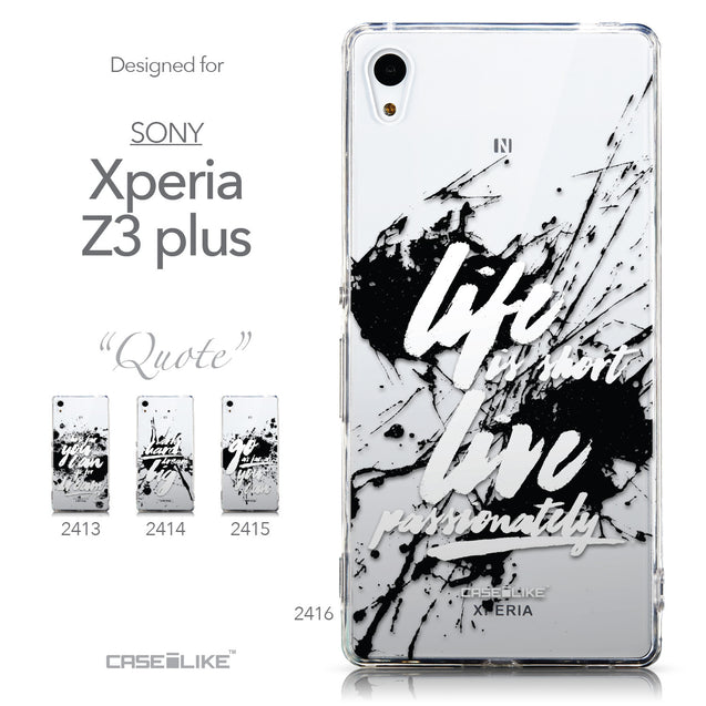 Collection - CASEiLIKE Sony Xperia Z3 Plus back cover Quote 2416