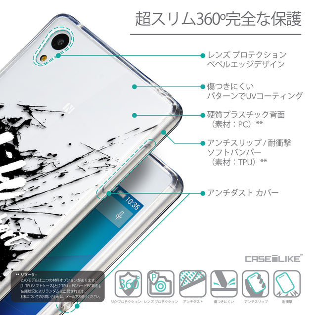 Details in Japanese - CASEiLIKE Sony Xperia Z3 Plus back cover Quote 2416