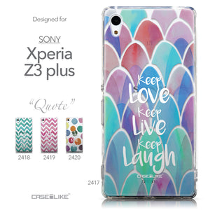 Collection - CASEiLIKE Sony Xperia Z3 Plus back cover Quote 2417