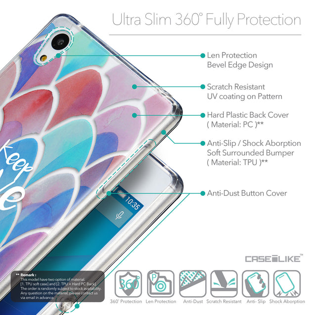 Details in English - CASEiLIKE Sony Xperia Z3 Plus back cover Quote 2417