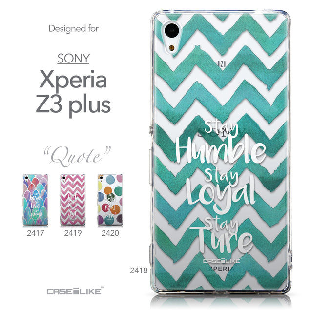 Collection - CASEiLIKE Sony Xperia Z3 Plus back cover Quote 2418