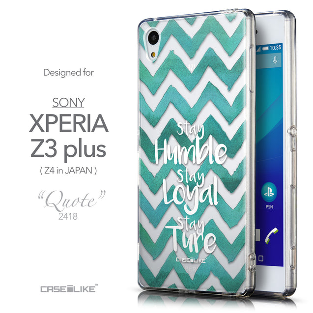 Front & Side View - CASEiLIKE Sony Xperia Z3 Plus back cover Quote 2418