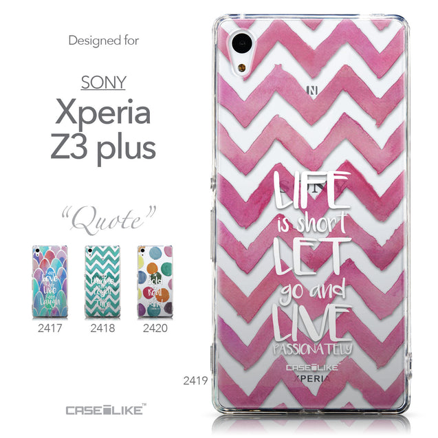 Collection - CASEiLIKE Sony Xperia Z3 Plus back cover Quote 2419