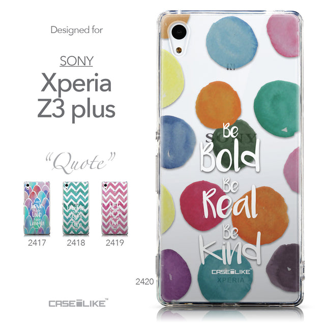 Collection - CASEiLIKE Sony Xperia Z3 Plus back cover Quote 2420