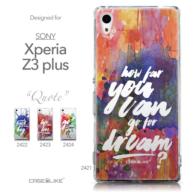 Collection - CASEiLIKE Sony Xperia Z3 Plus back cover Quote 2421