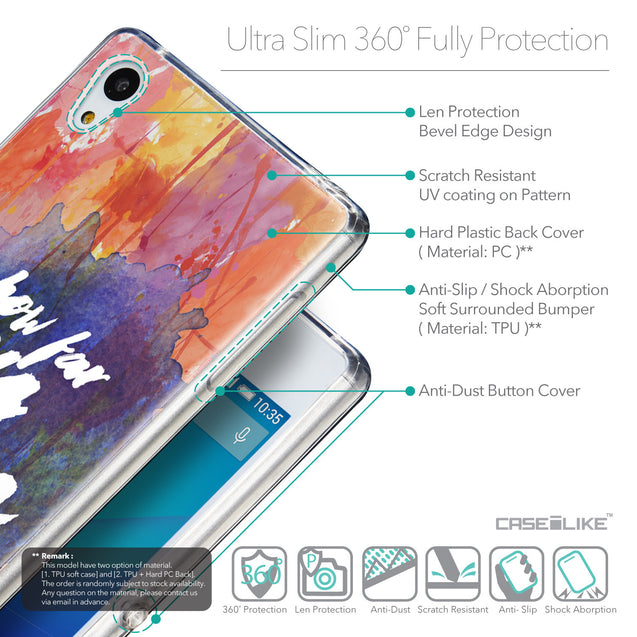 Details in English - CASEiLIKE Sony Xperia Z3 Plus back cover Quote 2421