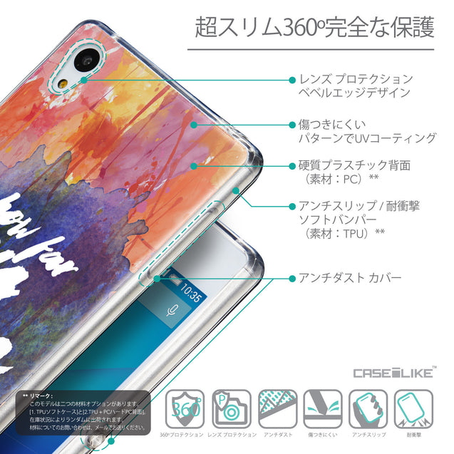 Details in Japanese - CASEiLIKE Sony Xperia Z3 Plus back cover Quote 2421