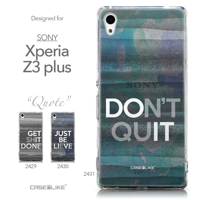 Collection - CASEiLIKE Sony Xperia Z3 Plus back cover Quote 2431