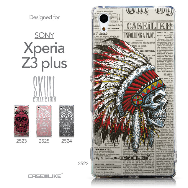 Collection - CASEiLIKE Sony Xperia Z3 Plus back cover Art of Skull 2522