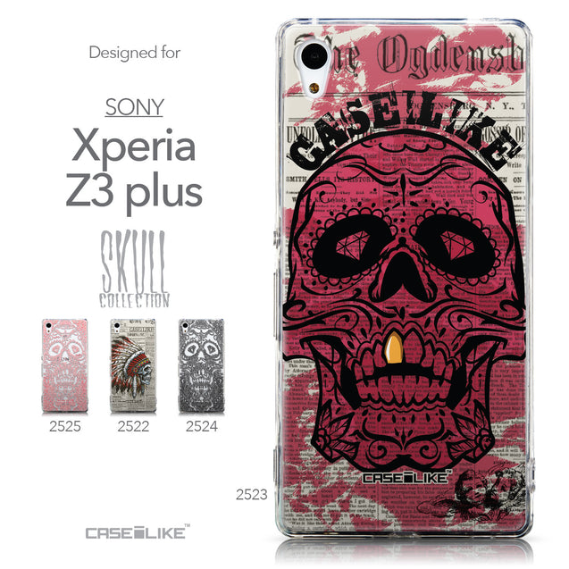 Collection - CASEiLIKE Sony Xperia Z3 Plus back cover Art of Skull 2523