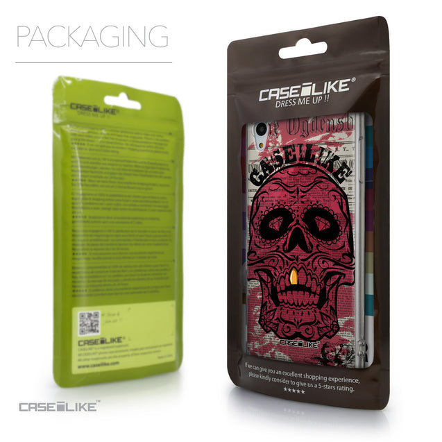 Packaging - CASEiLIKE Sony Xperia Z3 Plus back cover Art of Skull 2523