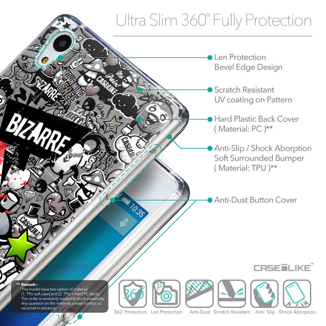 Details in English - CASEiLIKE Sony Xperia Z3 Plus back cover Graffiti 2705
