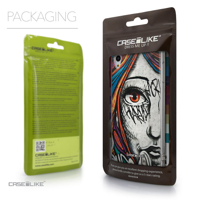 Packaging - CASEiLIKE Sony Xperia Z3 Plus back cover Graffiti Girl 2724