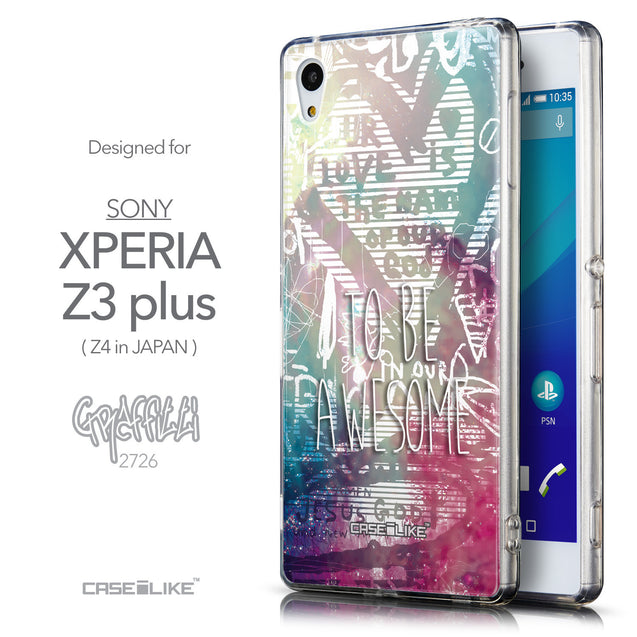 Front & Side View - CASEiLIKE Sony Xperia Z3 Plus back cover Graffiti 2726