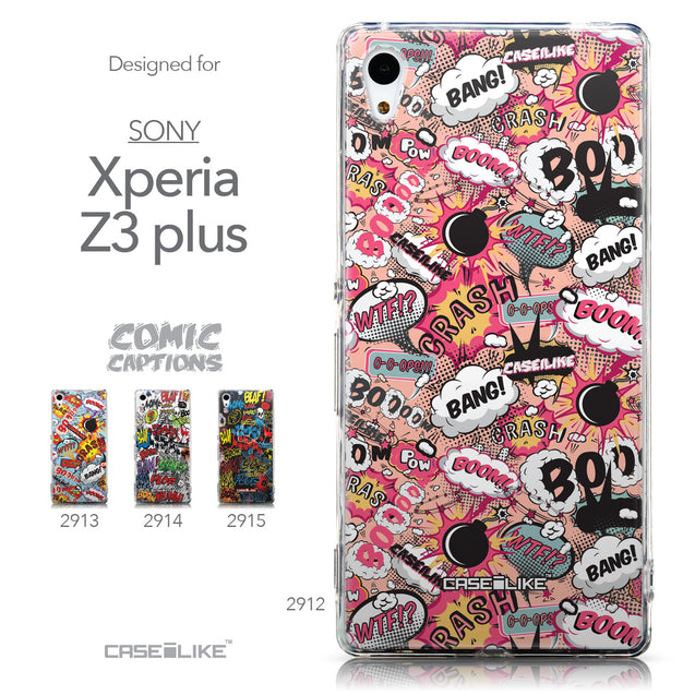Collection - CASEiLIKE Sony Xperia Z3 Plus back cover Comic Captions Pink 2912