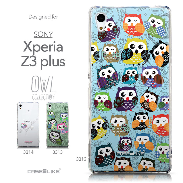 Collection - CASEiLIKE Sony Xperia Z3 Plus back cover Owl Graphic Design 3312