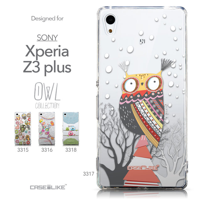 Collection - CASEiLIKE Sony Xperia Z3 Plus back cover Owl Graphic Design 3317