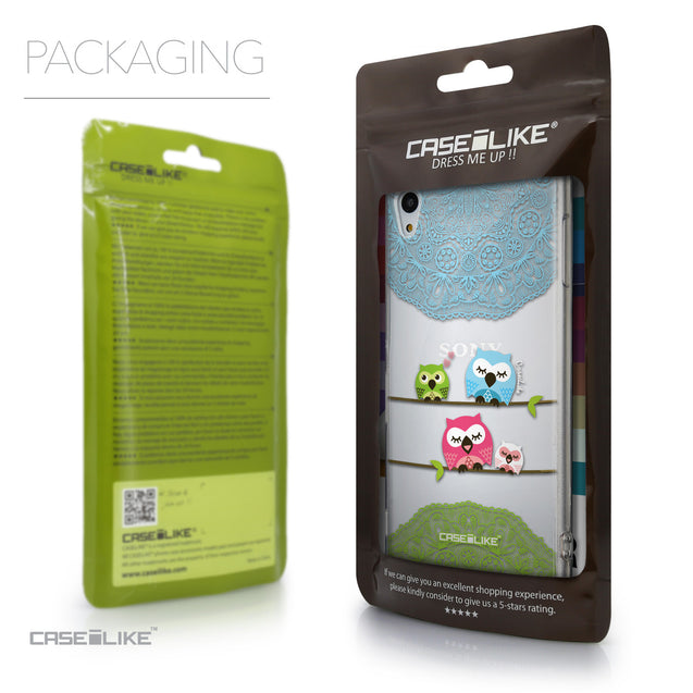 Packaging - CASEiLIKE Sony Xperia Z3 Plus back cover Owl Graphic Design 3318