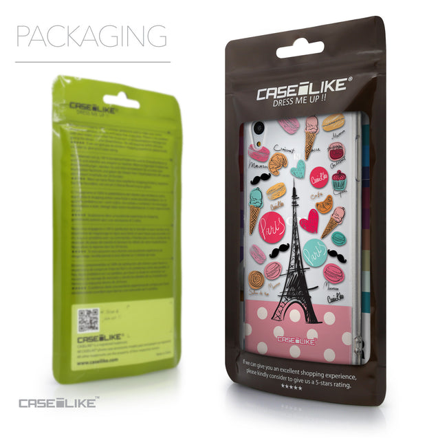 Packaging - CASEiLIKE Sony Xperia Z3 Plus back cover Paris Holiday 3904