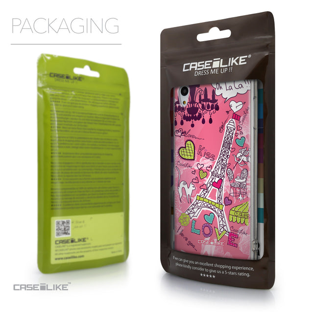 Packaging - CASEiLIKE Sony Xperia Z3 Plus back cover Paris Holiday 3905