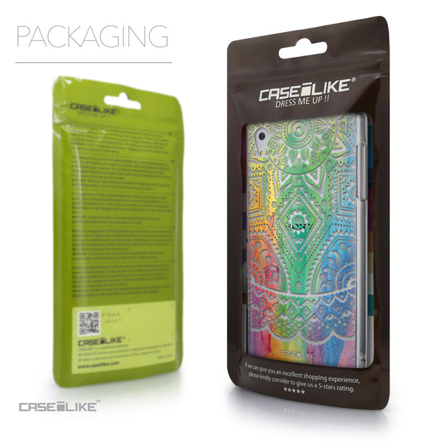 Packaging - CASEiLIKE Sony Xperia Z5 back cover Indian Line Art 2064