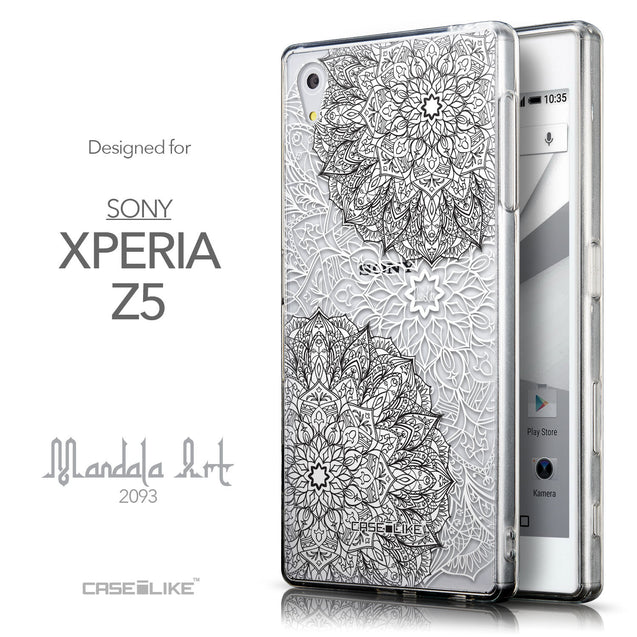Front & Side View - CASEiLIKE Sony Xperia Z5 back cover Mandala Art 2093