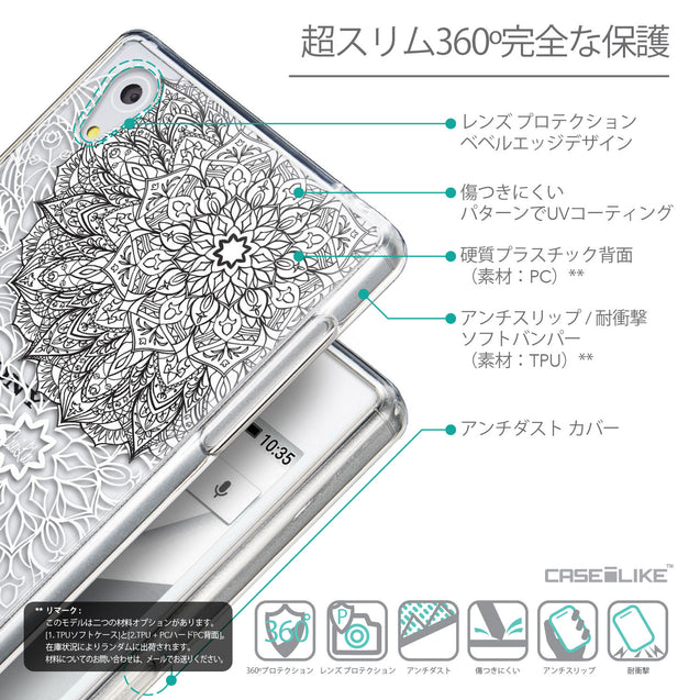 Details in Japanese - CASEiLIKE Sony Xperia Z5 back cover Mandala Art 2093