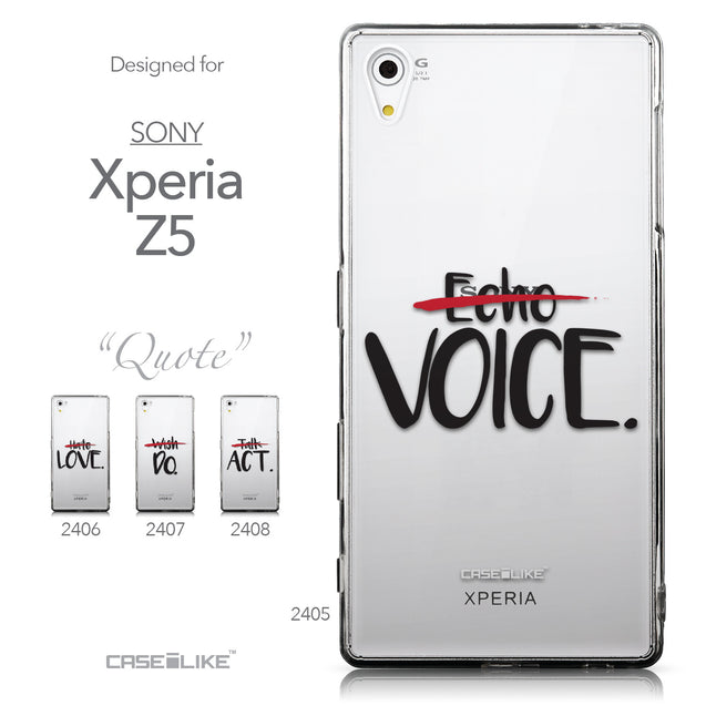 Collection - CASEiLIKE Sony Xperia Z5 back cover Quote 2405